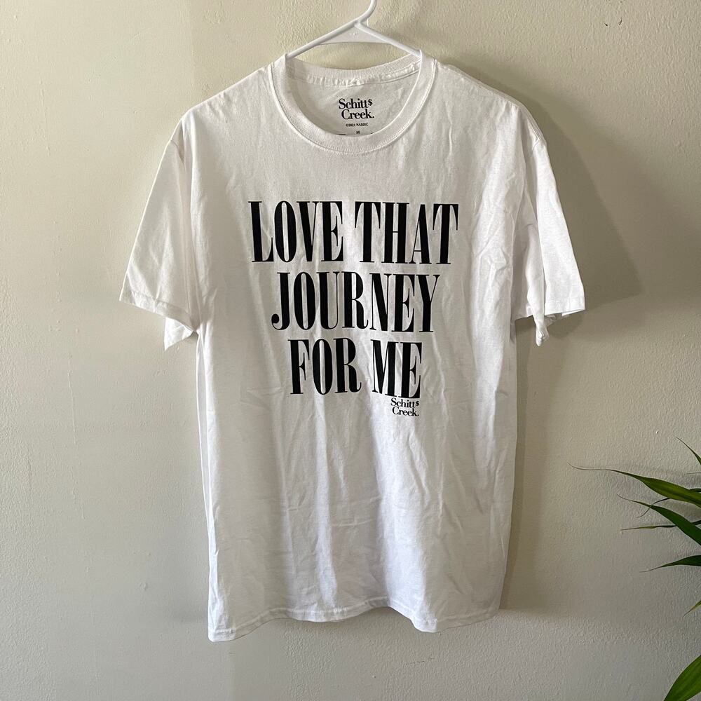 Schitt’s Creek Love That Journey For Me Graphic Tee White Womens Medium M